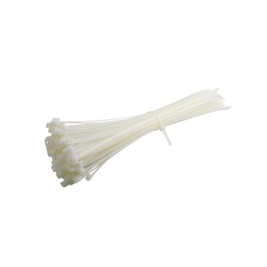 450MM X 4.8 CABLE TIES WHITE PK100