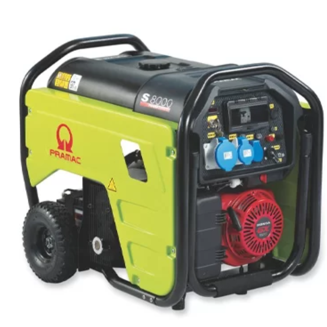 Pramac S 8000 - 7.15 KVA - 220 V AVR Petrol Generator (Ideal for backup power)