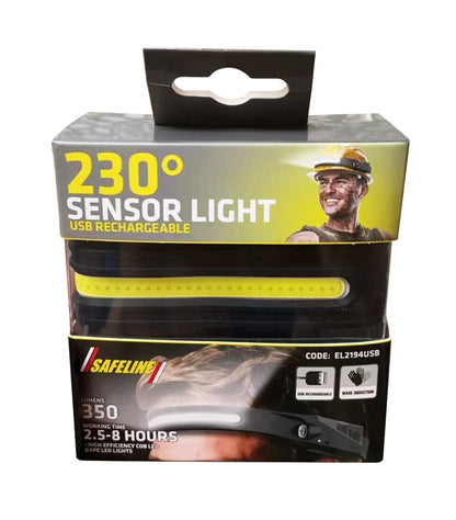 230 Degree Sensor Head Torch - Rechargeable